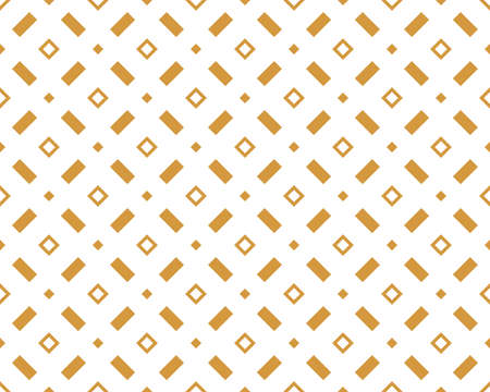 Abstract geometric pattern. A seamless vector background. White and gold ornament. Graphic modern pattern. Simple lattice graphic designのイラスト素材