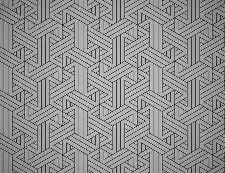 Abstract geometric pattern with stripes, lines. Seamless vector background. Gray ornament. Simple lattice graphic designのイラスト素材