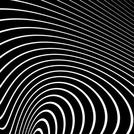 Abstract background with wavy lines. Black and white vector pattern.のイラスト素材