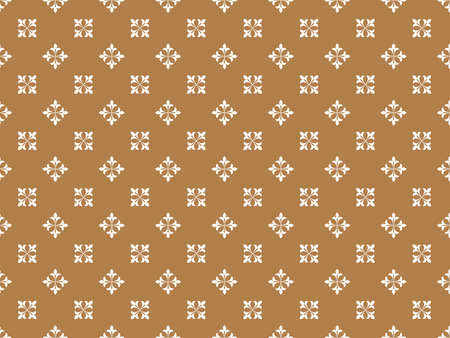 Flower geometric pattern. Seamless vector background. White and gold ornamentのイラスト素材