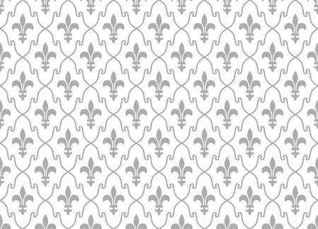 Flower geometric pattern. Seamless vector background. White and gray ornament. Ornament for fabric, wallpaper, packaging. Decorative print.のイラスト素材