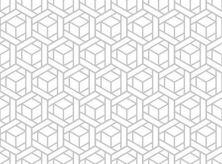 The geometric pattern with lines. Seamless vector background. White and gray texture. Graphic modern pattern. Simple lattice graphic design.のイラスト素材