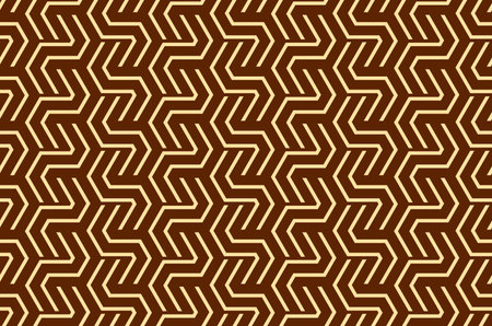 Abstract geometric pattern with stripes, lines. Seamless vector background. Gold and black ornament. Simple lattice graphic designのイラスト素材