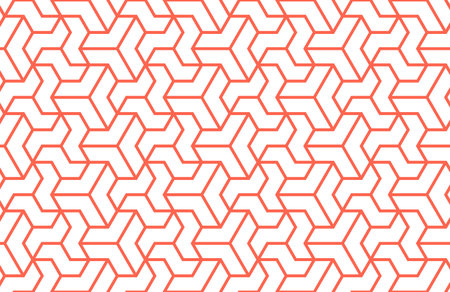 The geometric pattern with lines. Seamless vector background. White and pink texture. Graphic modern pattern. Simple lattice graphic designのイラスト素材