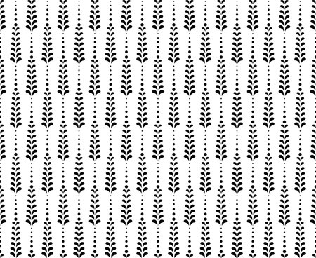 Flower geometric pattern. Seamless vector background. White and black ornamentのイラスト素材