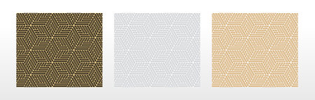 Set of abstract geometric patterns. Seamless vector backgrounds. Colored ornaments Graphic modern patterns Simple lattice graphic designのイラスト素材