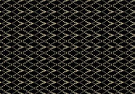 The geometric pattern with wavy lines. Seamless vector background. Gold and black texture. Simple...