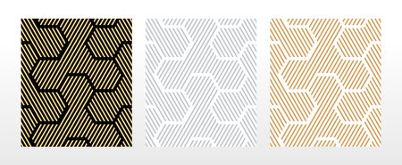 Set of abstract geometric patterns. Seamless vector backgrounds. Colored ornaments Graphic modern patterns Simple lattice graphic designのイラスト素材