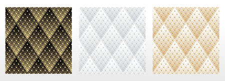Set of abstract geometric patterns. Seamless vector backgrounds. Colored ornaments Graphic modern patterns Simple lattice graphic designのイラスト素材