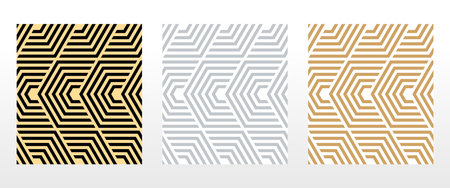 Set of abstract geometric patterns. Seamless vector backgrounds. Colored ornaments Graphic modern patterns Simple lattice graphic designのイラスト素材