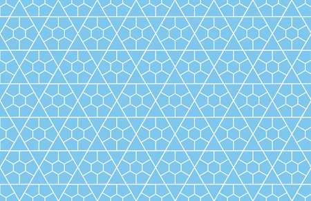 The geometric pattern with lines. Seamless vector background. White and blue texture. Graphic modern pattern. Simple lattice graphic designのイラスト素材