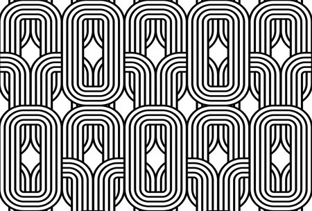 Abstract geometric pattern. A seamless vector background. White and black ornament. Graphic modern pattern. Simple lattice graphic designのイラスト素材