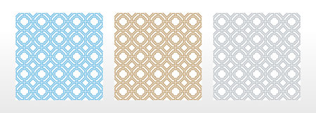 Set of abstract geometric patterns. Seamless vector backgrounds. Colored ornaments Graphic modern patterns Simple lattice graphic designのイラスト素材