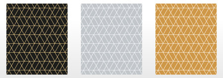 Set of abstract geometric patterns. Seamless vector backgrounds. Colored ornaments Graphic modern...