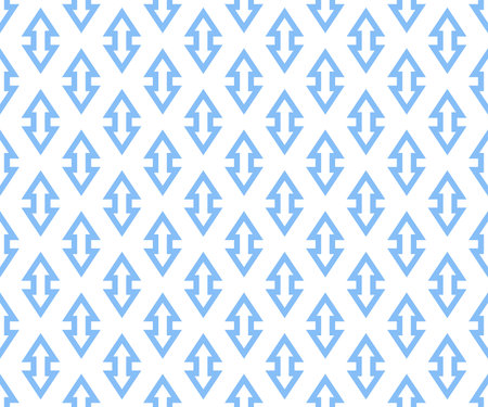 Abstract geometric pattern. A seamless vector background. White and blue ornament. Graphic modern pattern. Simple lattice graphic designのイラスト素材