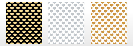 Set of abstract geometric patterns. Seamless vector backgrounds. Colored ornaments Graphic modern...