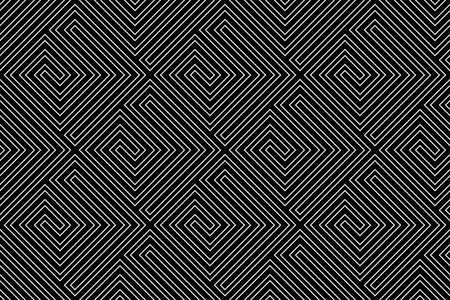 Abstract geometric pattern. A seamless vector background. White and black ornament. Graphic modern pattern. Simple lattice graphic design.のイラスト素材