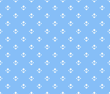 Abstract geometric pattern. A seamless vector background. White and blue ornament. Graphic modern pattern. Simple lattice graphic designのイラスト素材