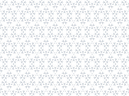Abstract geometric pattern with lines, snowflakes. A seamless vector background. White and gray texture. Graphic modern patternのイラスト素材