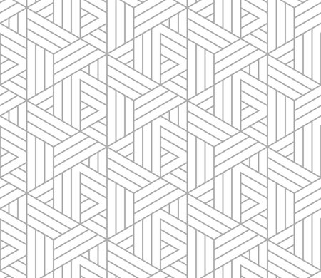 Abstract geometric pattern with stripes, lines. Seamless background. White and gray ornament. Simple lattice graphic design.の写真素材