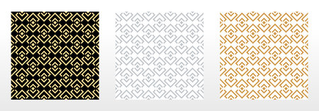 Set of abstract geometric patterns. Seamless vector backgrounds. Colored ornaments Graphic modern patterns Simple lattice graphic designのイラスト素材