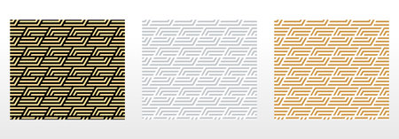 Set of abstract geometric patterns. Seamless vector backgrounds. Colored ornaments Graphic modern patterns Simple lattice graphic designのイラスト素材