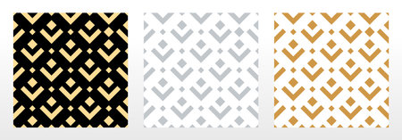 Set of abstract geometric patterns. Seamless vector backgrounds. Colored ornaments Graphic modern patterns Simple lattice graphic designのイラスト素材