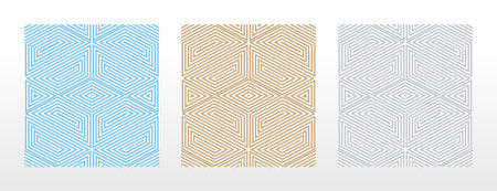 Set of abstract geometric patterns. Seamless vector backgrounds. Colored ornaments Graphic modern patterns Simple lattice graphic designのイラスト素材