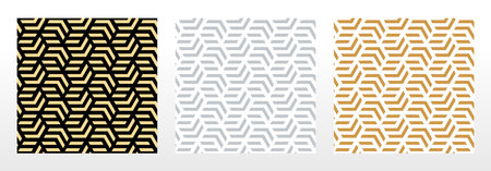 Set of abstract geometric patterns. Seamless vector backgrounds. Colored ornaments Graphic modern patterns Simple lattice graphic designのイラスト素材