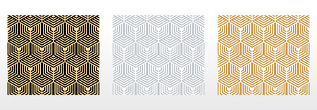 Set of abstract geometric patterns. Seamless vector backgrounds. Colored ornaments Graphic modern patterns Simple lattice graphic designのイラスト素材
