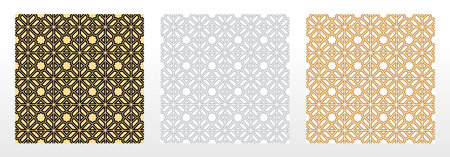 Set of abstract geometric patterns. Seamless vector backgrounds. Colored ornaments Graphic modern patterns Simple lattice graphic designのイラスト素材
