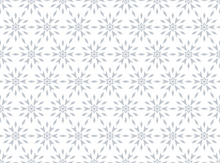 Abstract geometric pattern with lines, snowflakes. A seamless vector background. White and gray texture. Graphic modern patternのイラスト素材