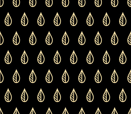Flower geometric pattern. Seamless vector background. Golden and black ornamentのイラスト素材
