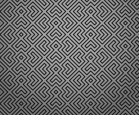 Abstract geometric pattern. A seamless vector background. Gray and black ornament. Graphic modern pattern. Simple lattice graphic designのイラスト素材