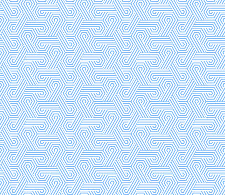 Abstract geometric pattern. A seamless vector background. White and blue ornament. Graphic modern pattern. Simple lattice graphic designのイラスト素材