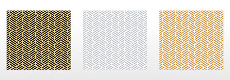 Set of abstract geometric patterns. Seamless vector backgrounds. Colored ornaments Graphic modern patterns Simple lattice graphic designのイラスト素材