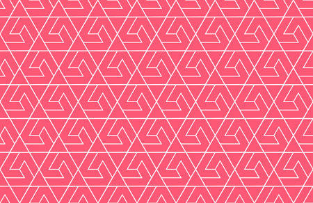 Abstract geometric pattern. A seamless vector background. White and pink ornament. Graphic modern pattern. Simple lattice graphic designのイラスト素材