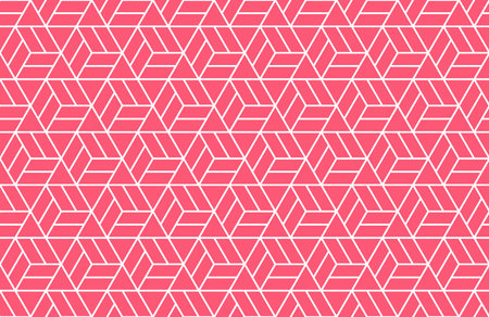Abstract geometric pattern. A seamless vector background. White and pink ornament. Graphic modern pattern. Simple lattice graphic designのイラスト素材