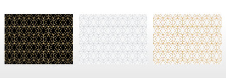 Set of abstract geometric patterns. Seamless vector backgrounds. Colored ornaments Graphic modern patterns Simple lattice graphic designのイラスト素材