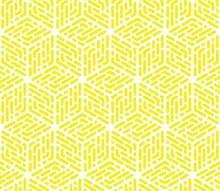Abstract geometric pattern. A seamless vector background. White and yellow ornament. Graphic modern pattern. Simple lattice graphic designのイラスト素材