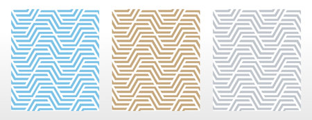 Set of abstract geometric patterns. Seamless vector backgrounds. Colored ornaments Graphic modern patterns Simple lattice graphic designのイラスト素材