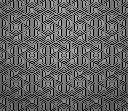 Abstract geometric pattern with stripes, lines. Seamless vector background. Gray and black ornament....