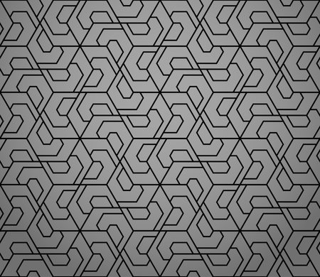 Abstract geometric pattern. A seamless vector background. Gray and black ornament. Graphic modern...