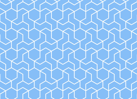 The geometric pattern with lines. Seamless vector background. White and blue texture. Graphic modern...