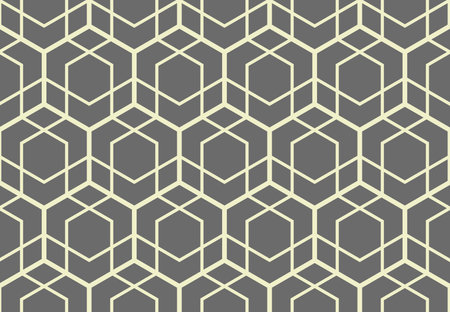 The geometric pattern with lines. Seamless vector background. Gray and beige texture. Graphic modern...