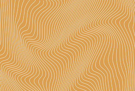 Abstract background with wavy lines. Golden and white vector pattern.のイラスト素材