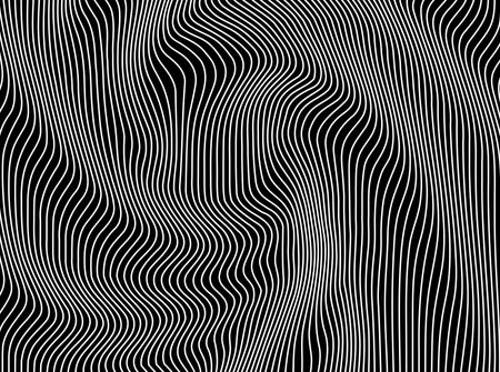Abstract background with wavy lines. Black and gray vector pattern.のイラスト素材