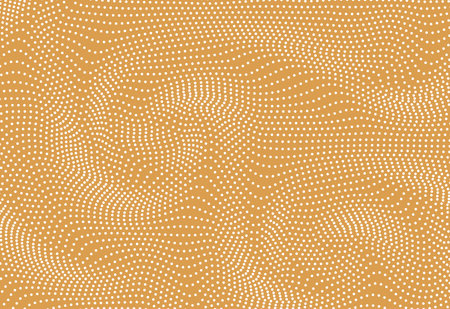 Abstract background with wavy lines. Golden and white vector pattern.のイラスト素材