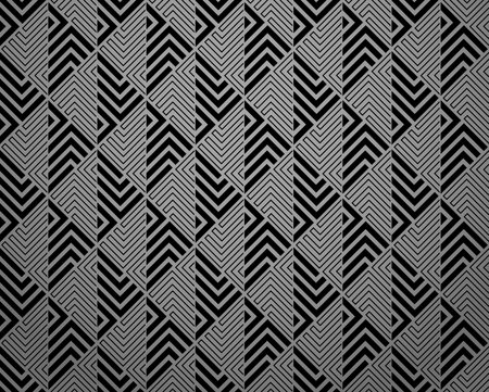 Abstract geometric pattern. A seamless vector background. Gray and black ornament. Graphic modern...