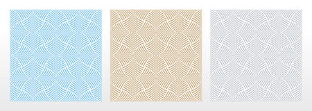 Set of abstract geometric patterns. Seamless vector backgrounds. Colored ornaments Graphic modern patterns Simple lattice graphic designのイラスト素材